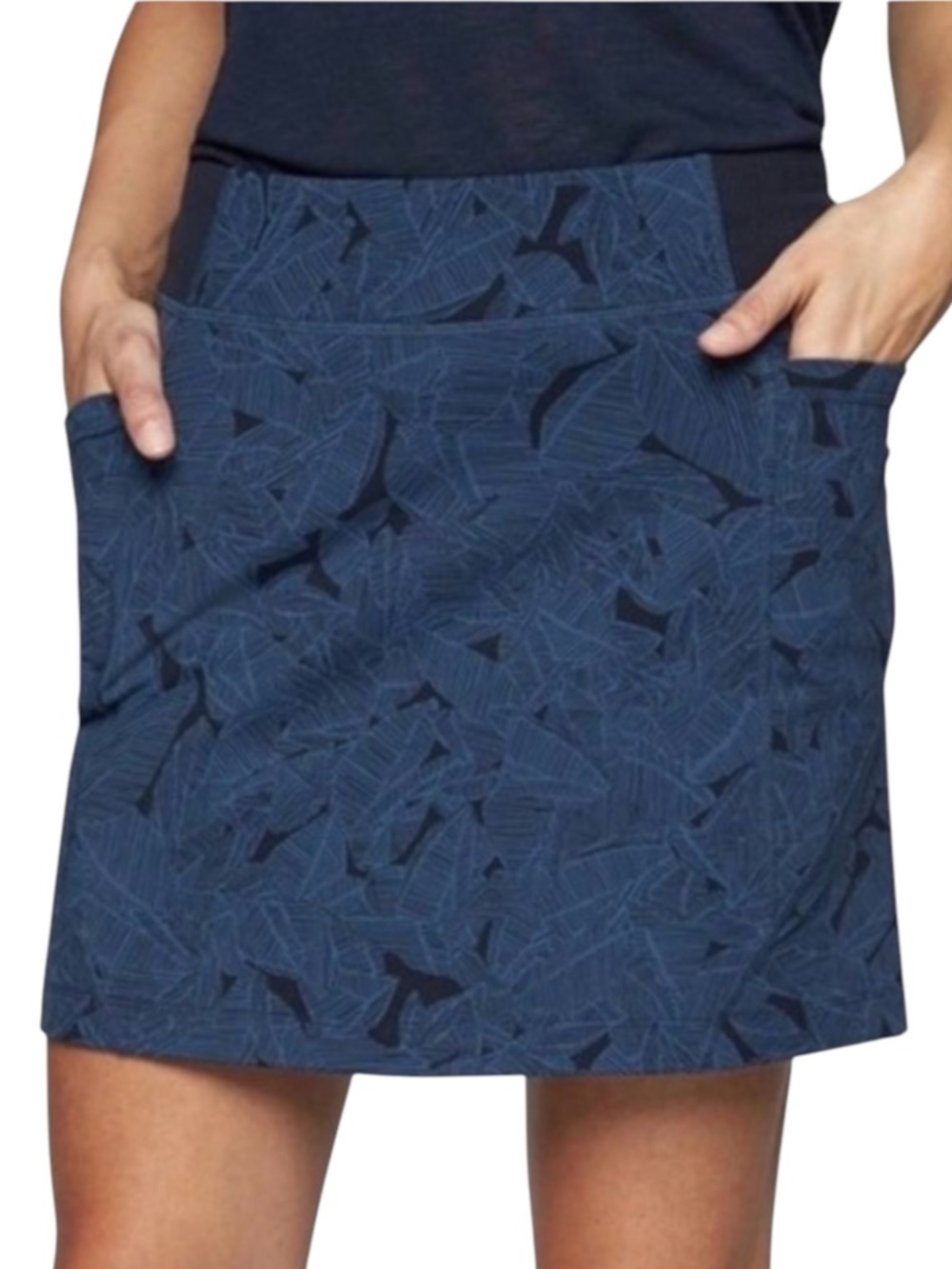 Athleta Navy/Blue Tropical Excursion Athletic Tennis Golf Skort Skirt (S)